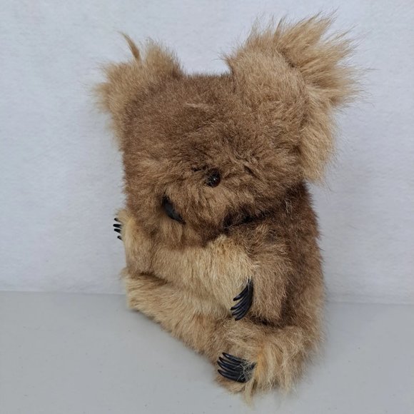 Vintage Koala Bear Real Kangaroo Fur Stuffed Animal Made in Australia - Picture 9 of 10